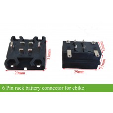 rack battery connector with 6 blade pins(male and female)