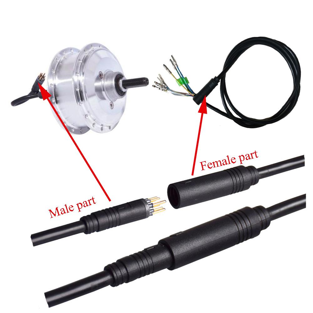 motor cable/wire with 9 pin waterproof connector, male and female